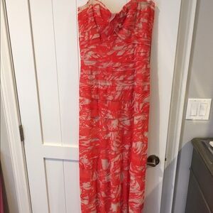 BCBG maxazria coral reef floor length dress